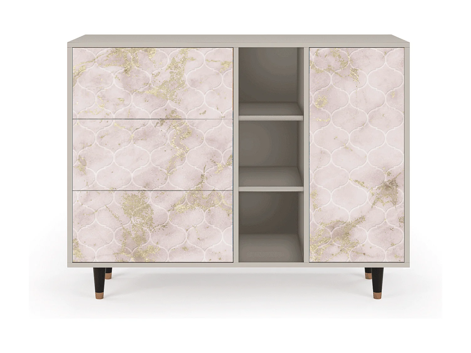 Buffet - 125x98x48 cm - BS2 - Dirty Roses, Sable