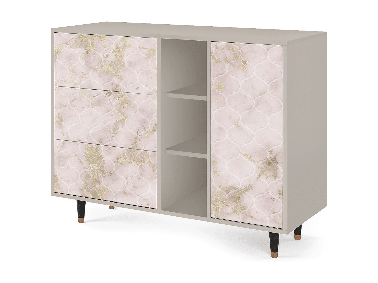 Buffet - 125x98x48 cm - BS2 - Dirty Roses, Sable