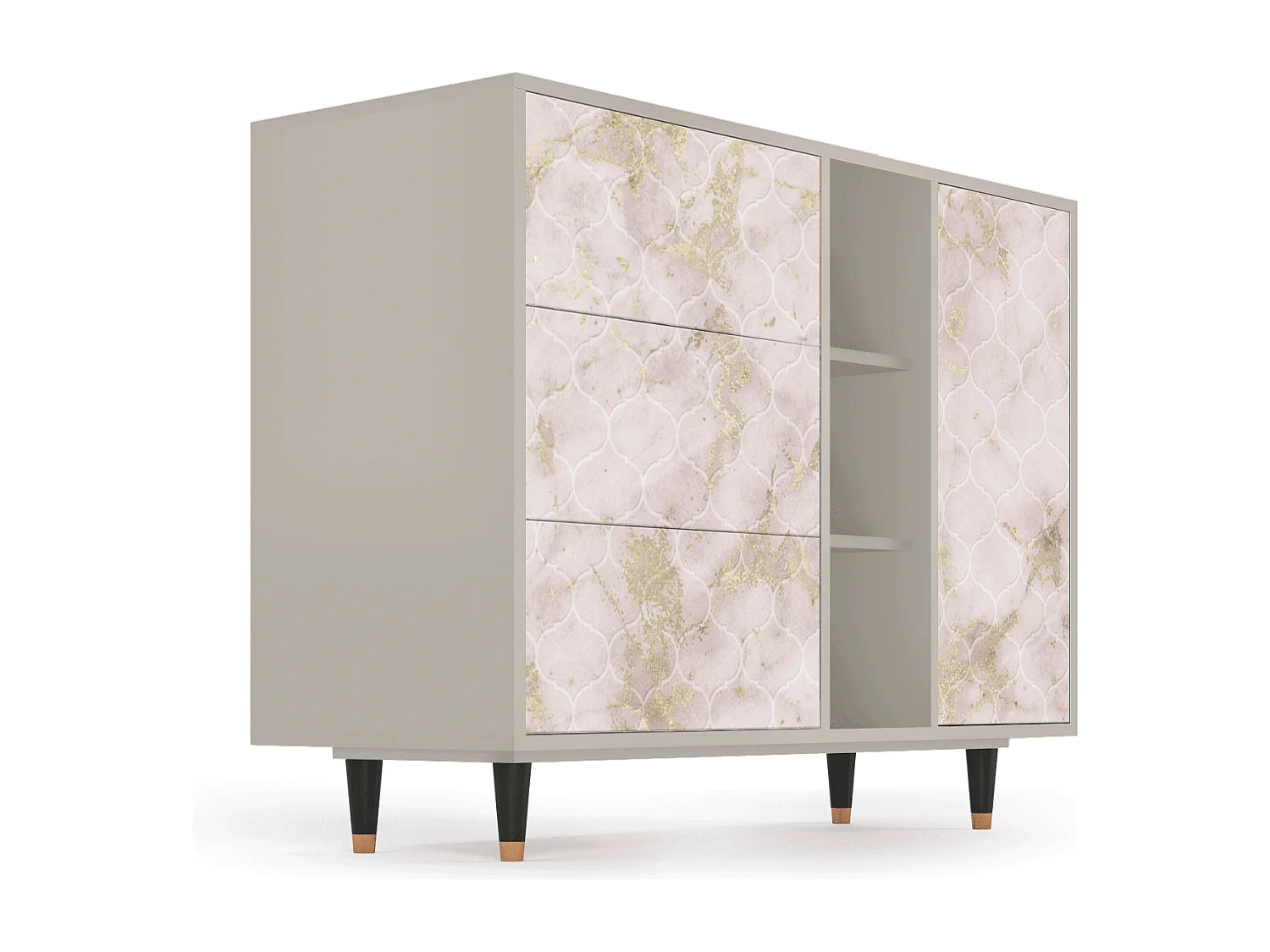 Buffet - 125x98x48 cm - BS2 - Dirty Roses, Sable