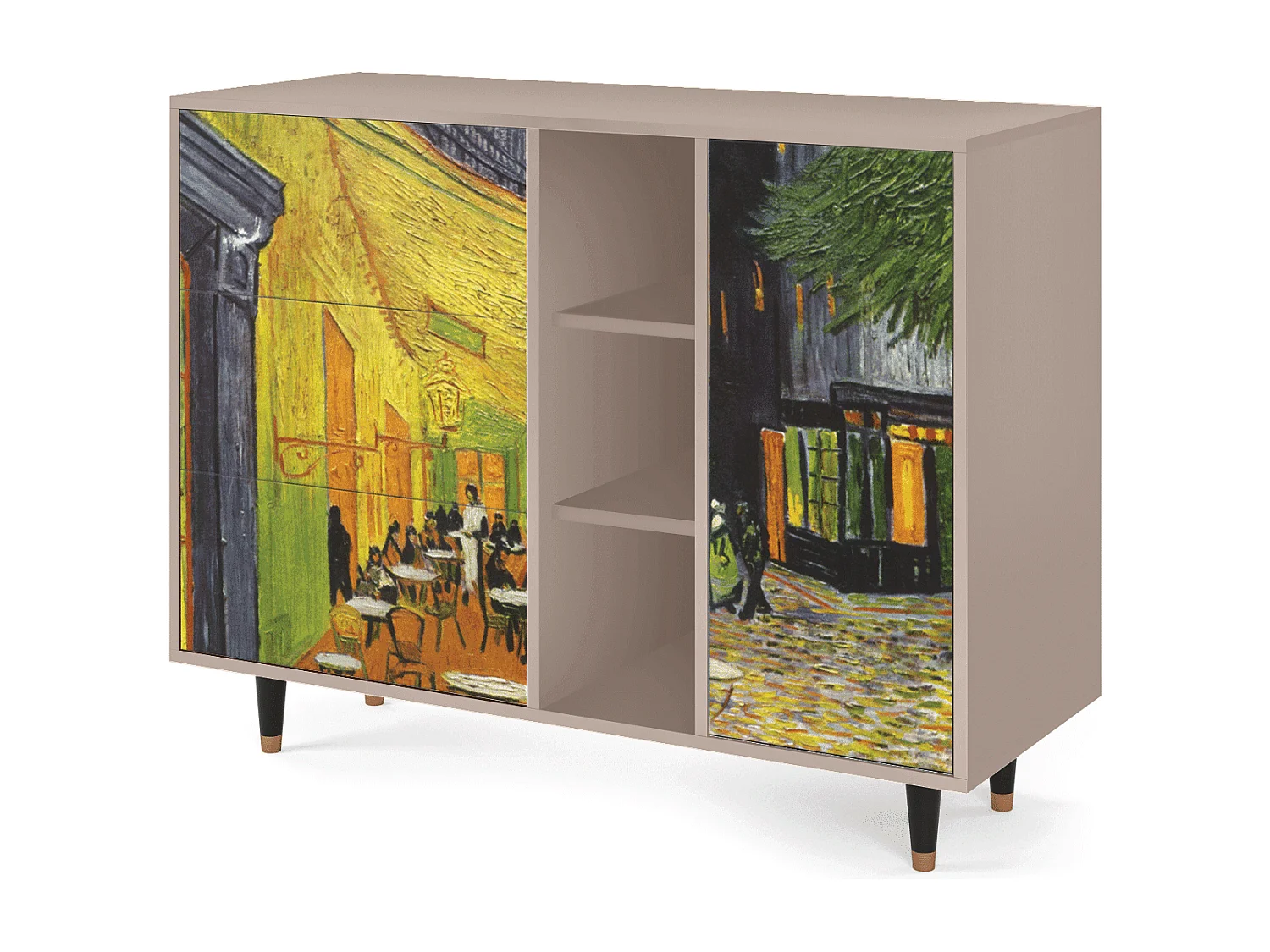 Dressoir - 125x98x48 cm - BS2 - Café Terrace at Night, Latte