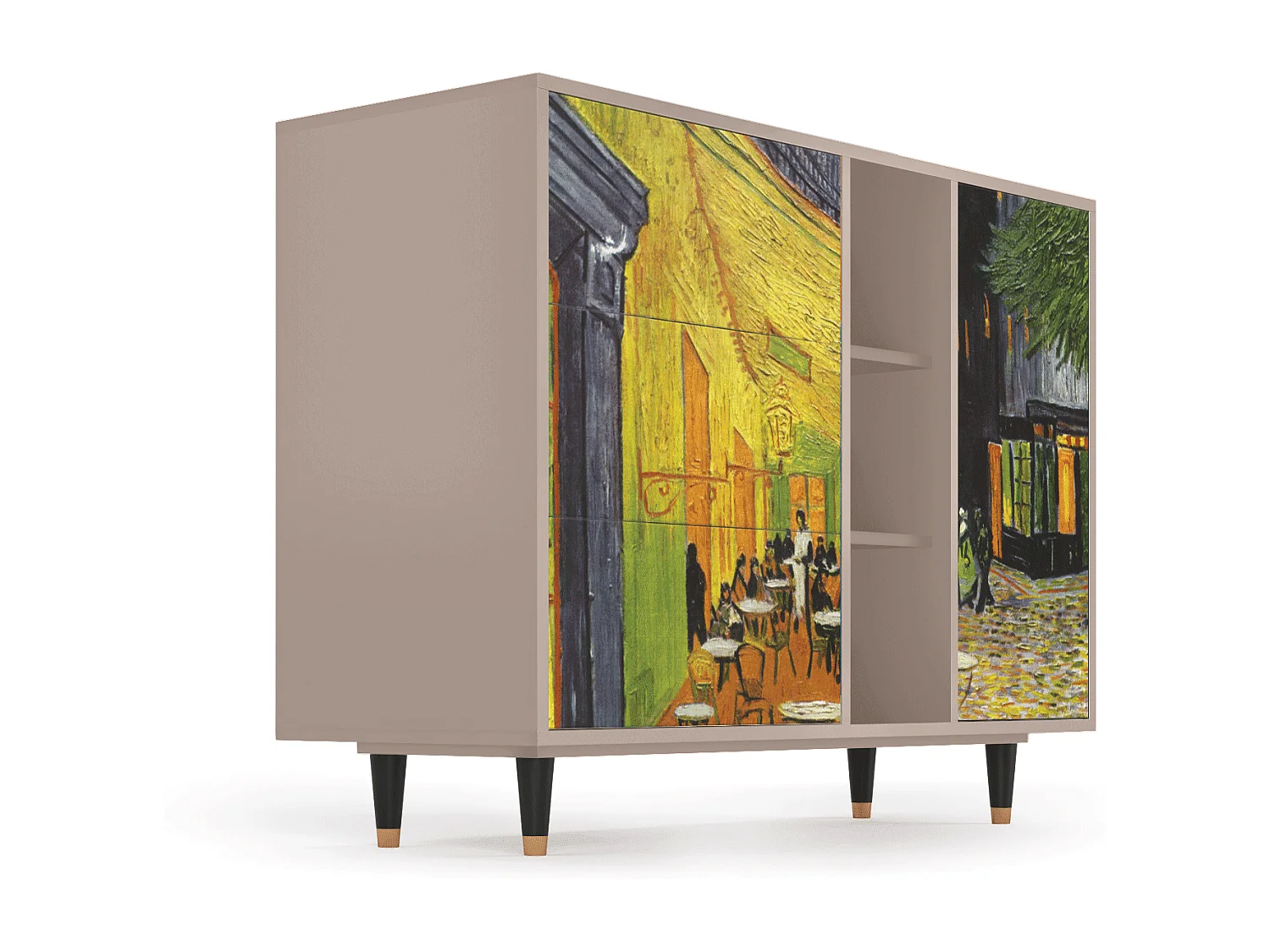 Dressoir - 125x98x48 cm - BS2 - Café Terrace at Night, Latte