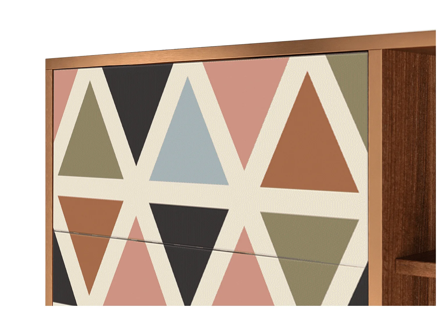 Buffet - 125x98x48 cm - BS2 - Royal Triangles, Noyer