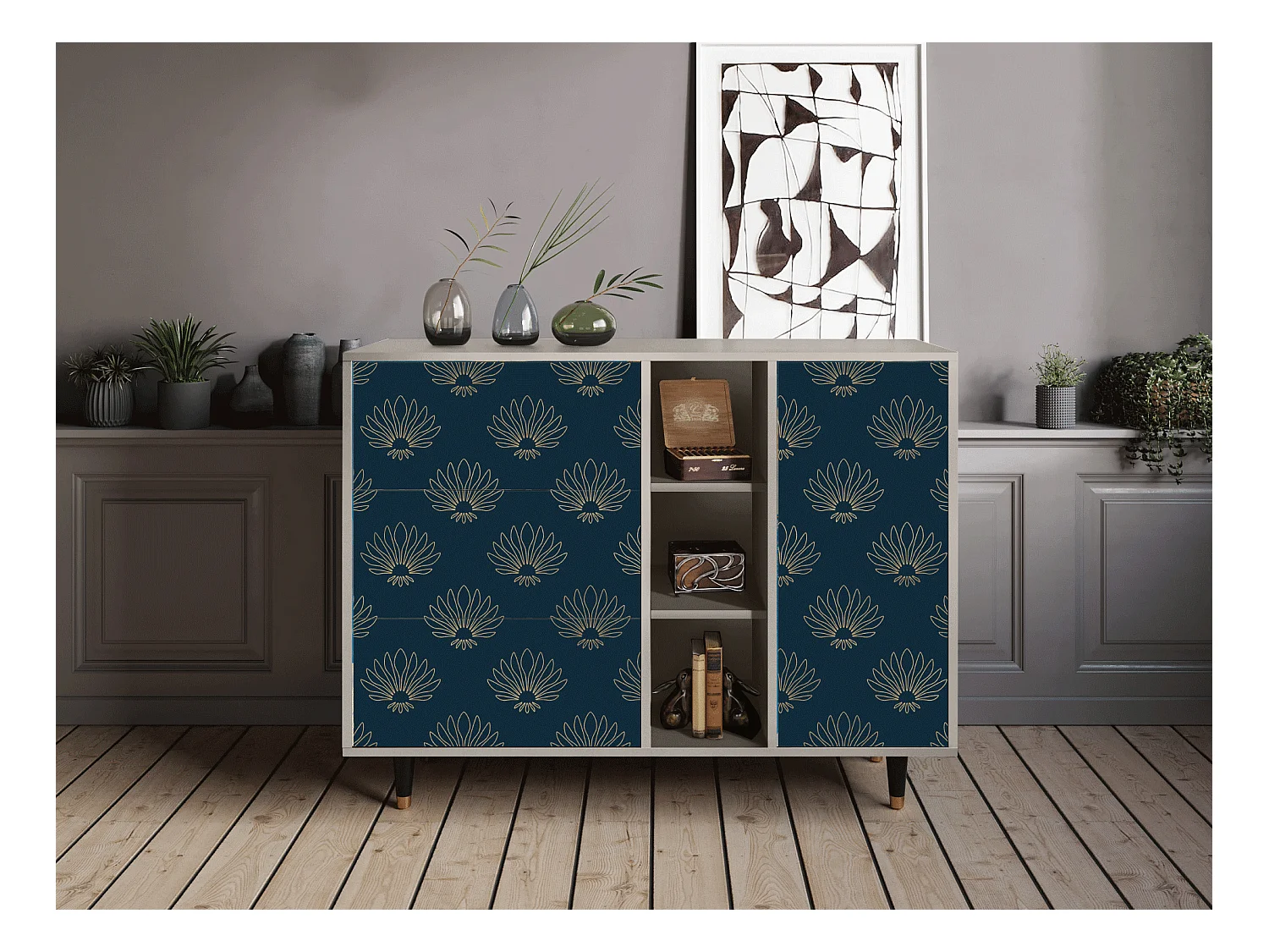 Buffet - 125x98x48 cm - BS2 - Blue Lotus, Sable