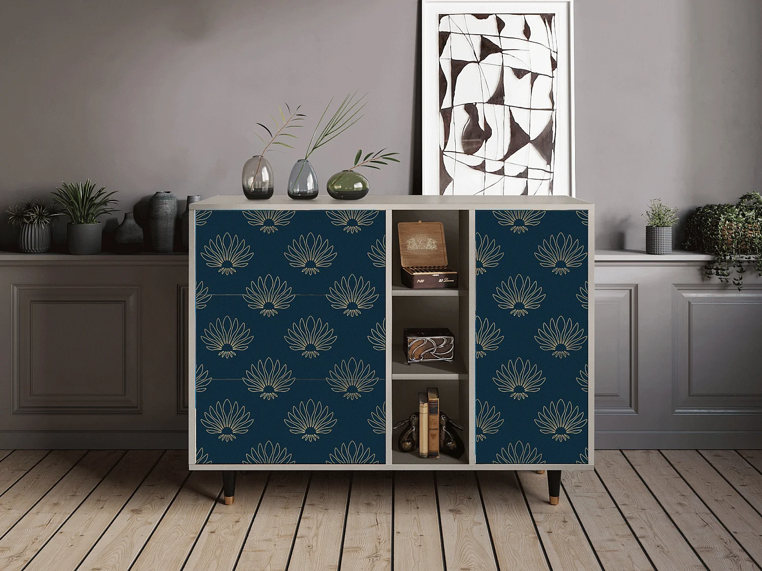 Buffet - 125x98x48 cm - BS2 - Blue Lotus, Sable