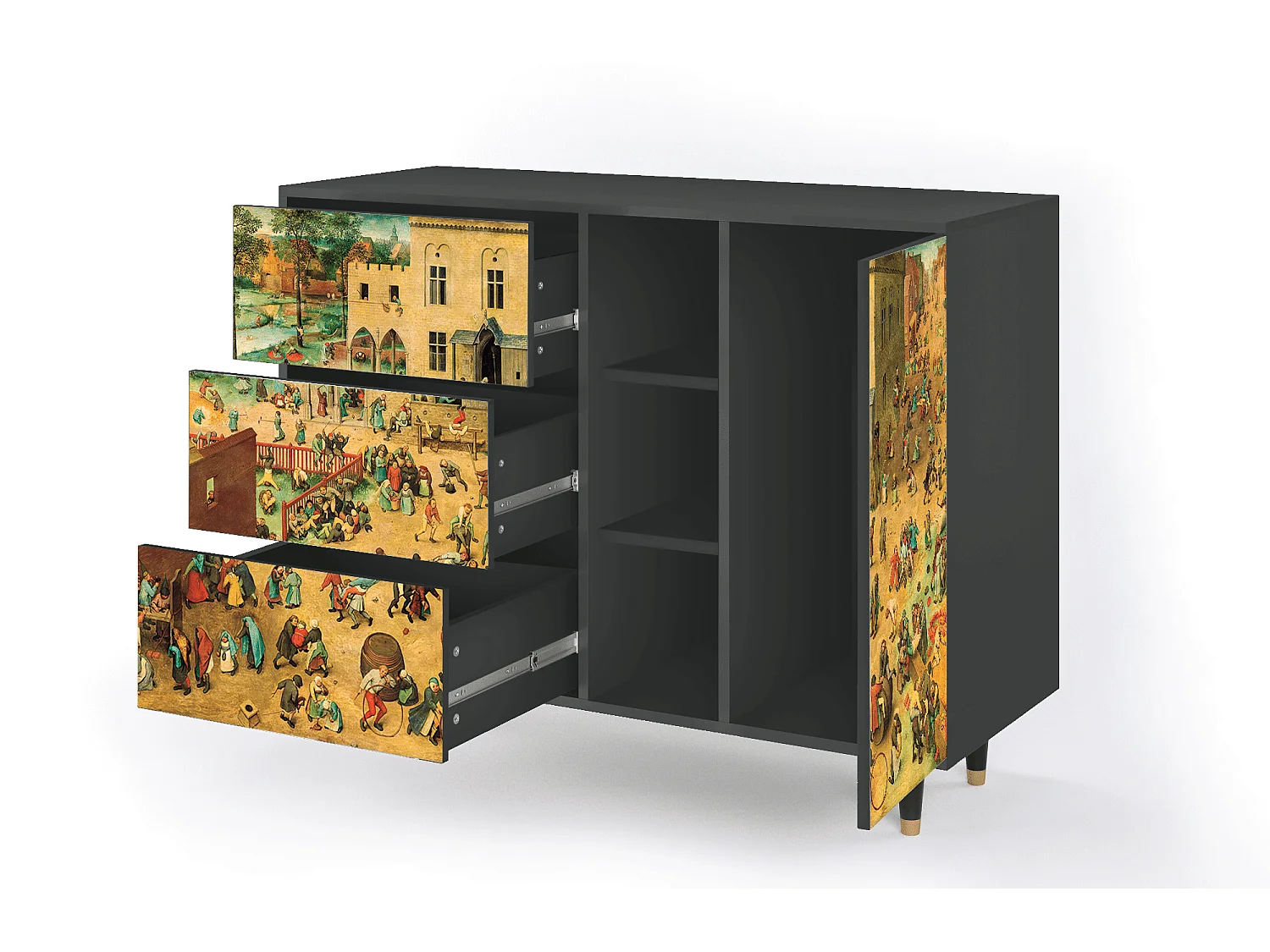 Aparador - 125x98x48 cm - BS2 - Children Games, Antracita