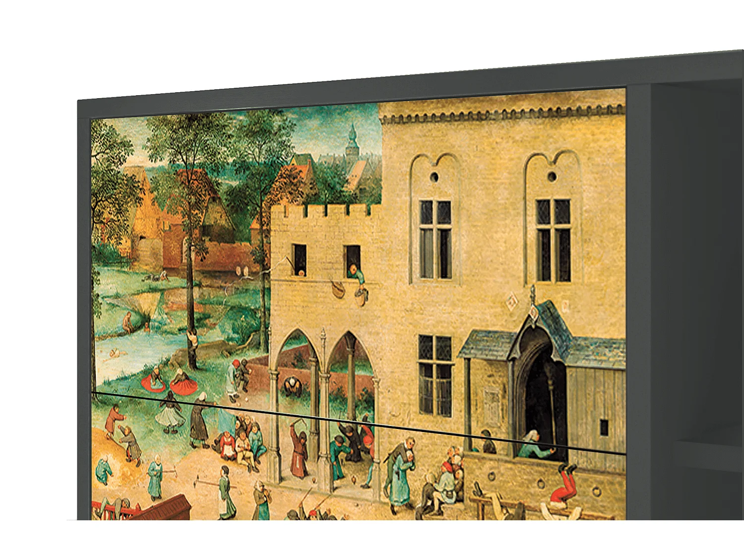 Kredens - 125x98x48 cm - BS2 - Children Games, Antracyt