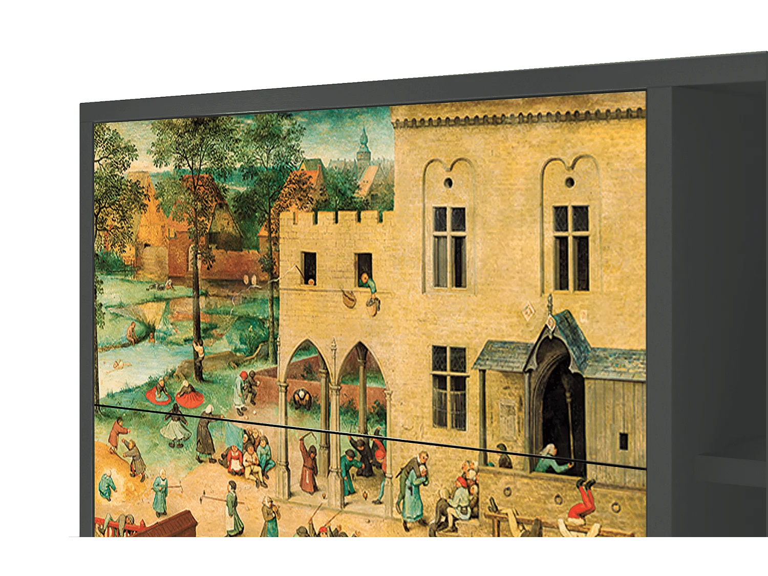 Kredens - 125x98x48 cm - BS2 - Children Games, Antracyt