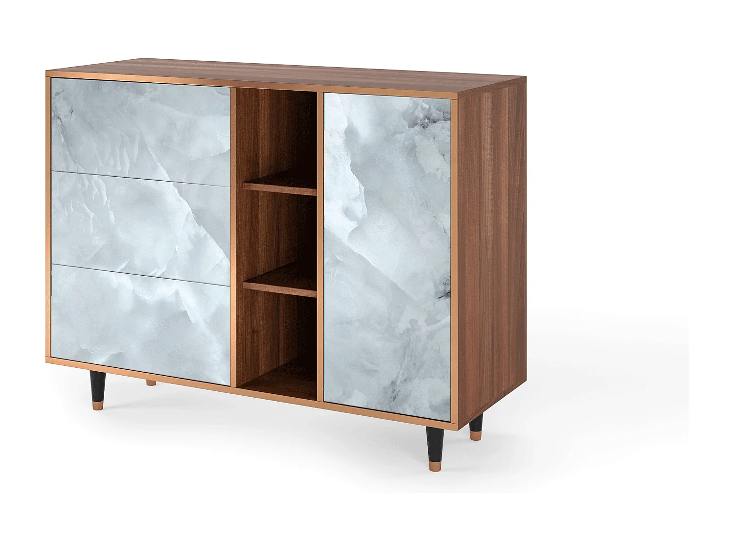 Buffet - 125x98x48 cm - BS2 - The Onyx, Noyer