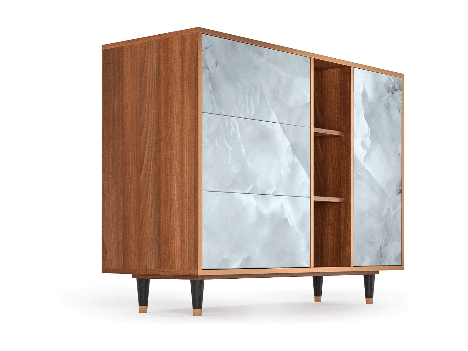 Buffet - 125x98x48 cm - BS2 - The Onyx, Noyer