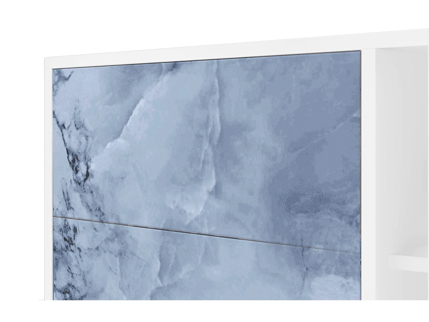 Buffet - 125x98x48 cm - BS2 - Feather Ice, Blanc