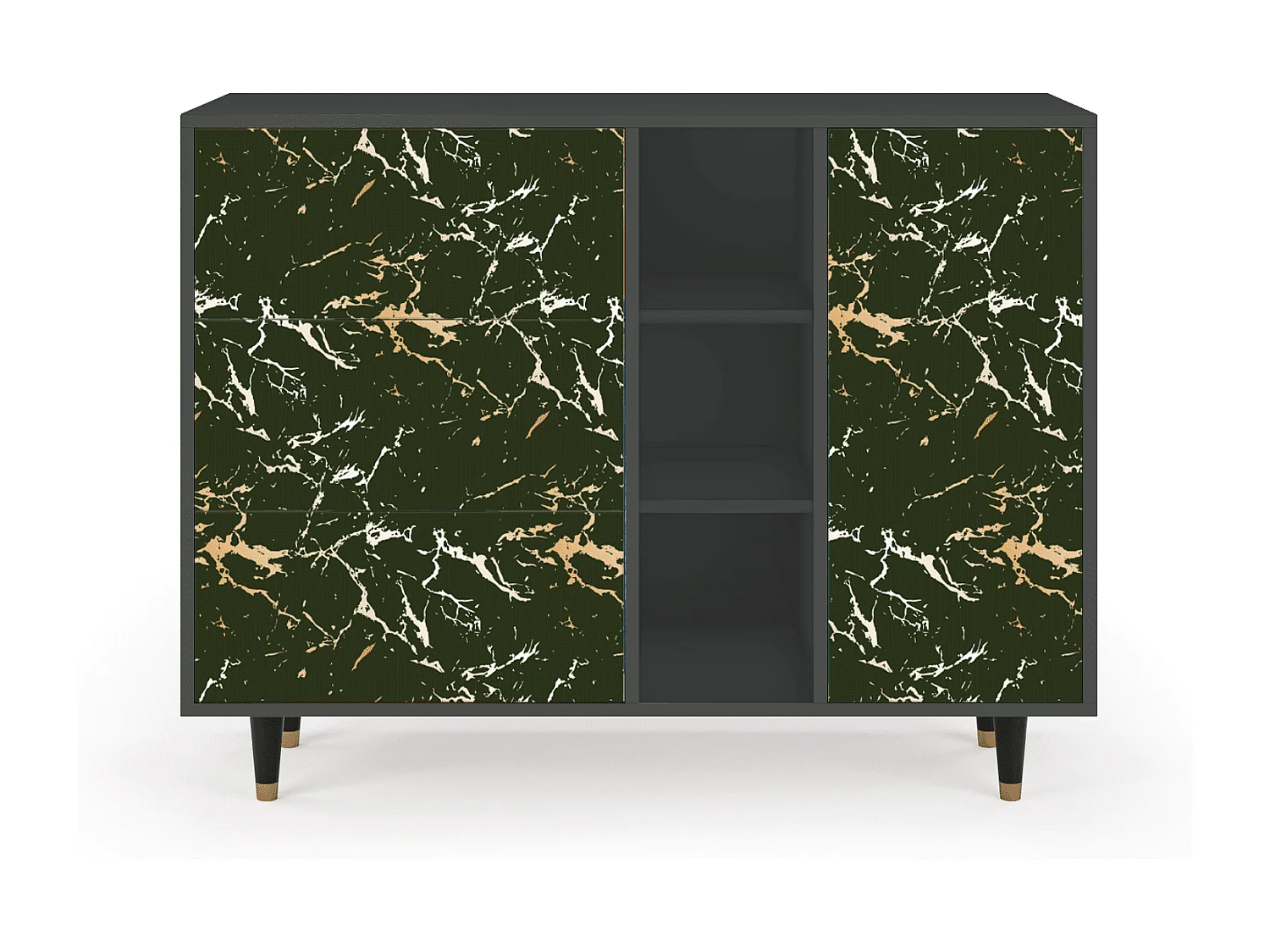 Aparador - 125x98x48 cm - BS2 - Amazon Forest, Antracita