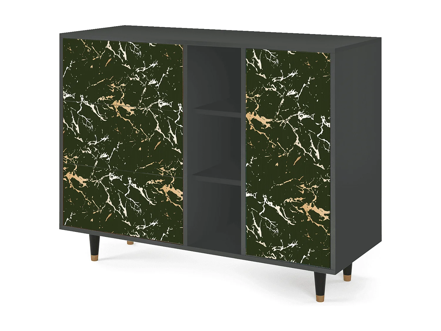 Sideboard - 125x98x48 cm - BS2 - Amazon Forest, Anthrazit