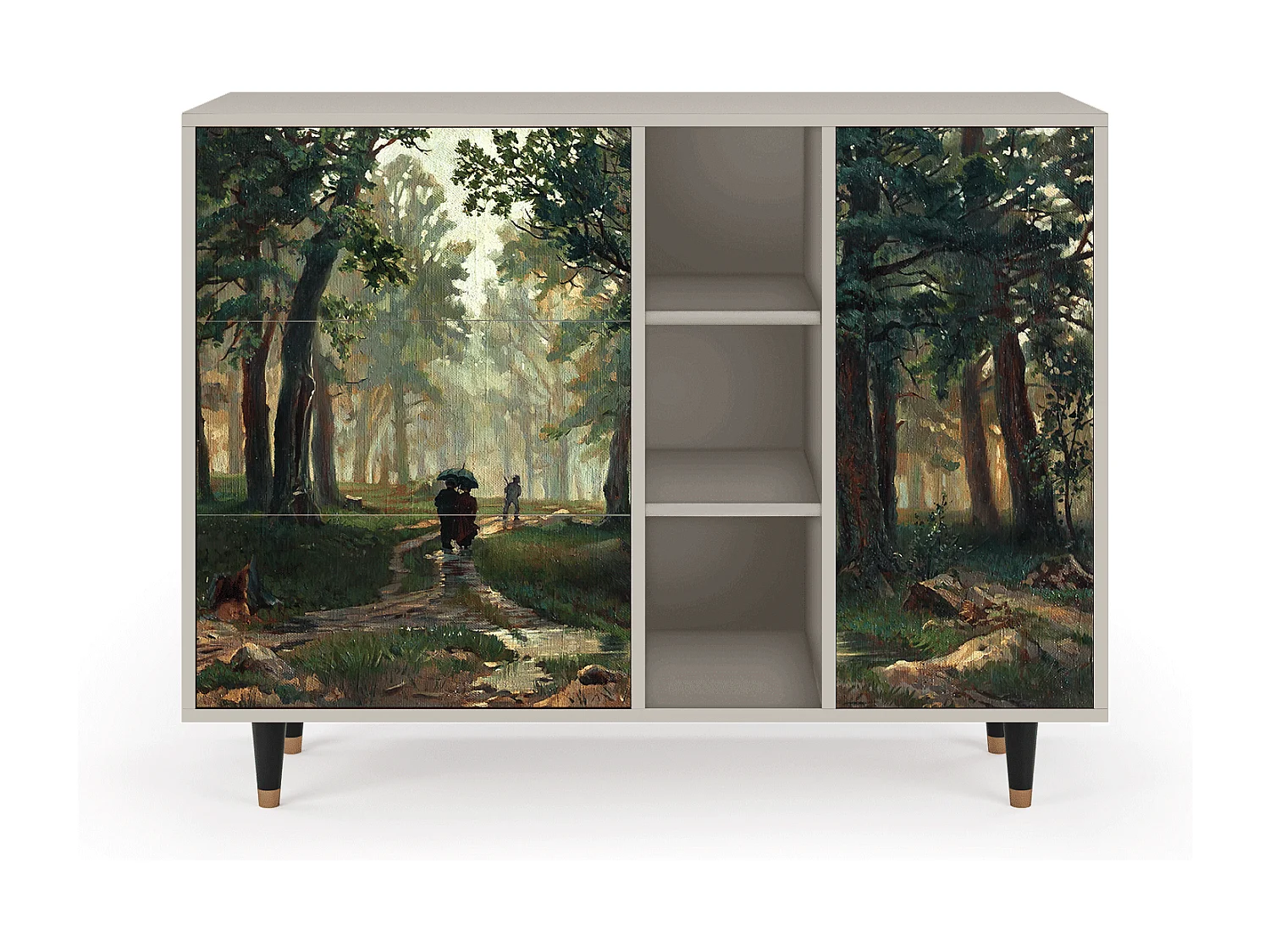 Aparador - 125x98x48 cm - BS2 -  Rain in the Oak Forest, Areia