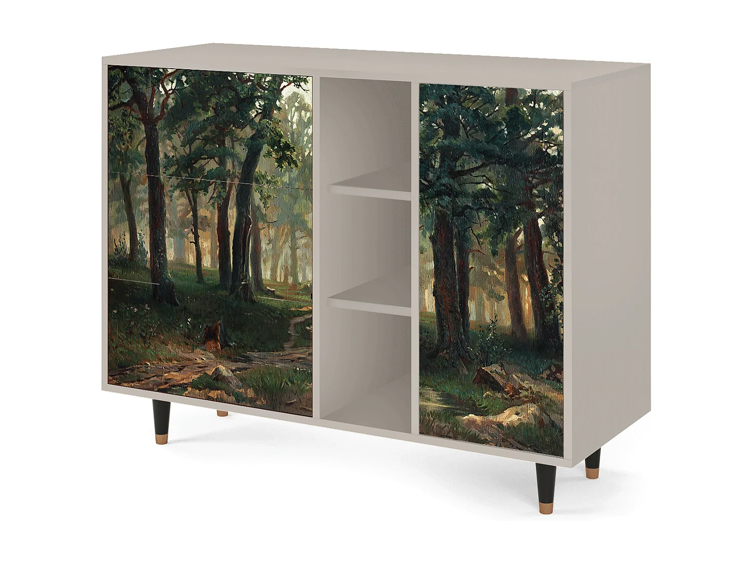 Aparador - 125x98x48 cm - BS2 -  Rain in the Oak Forest, Areia