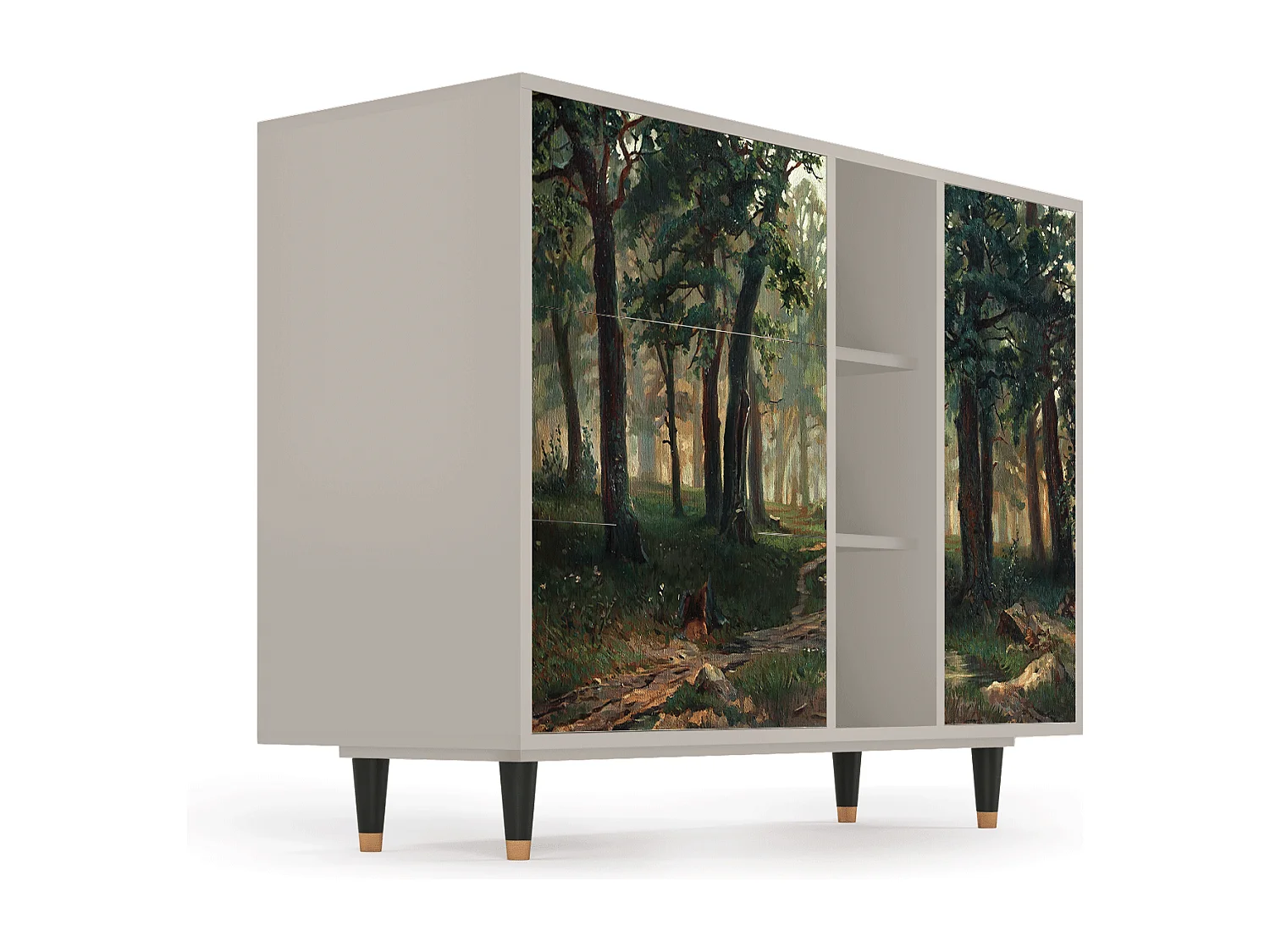 Aparador - 125x98x48 cm - BS2 -  Rain in the Oak Forest, Areia