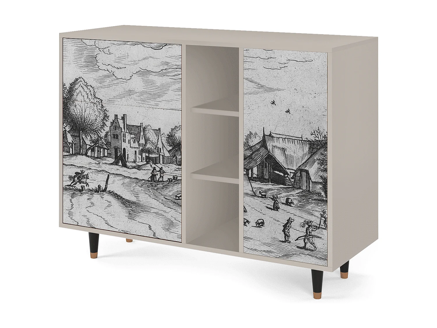 Buffet - 125x98x48 cm - BS2 - Country Village, Sable