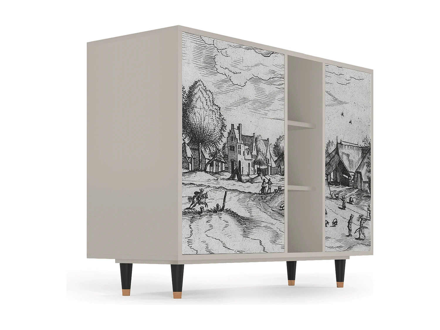 Buffet - 125x98x48 cm - BS2 - Country Village, Sable