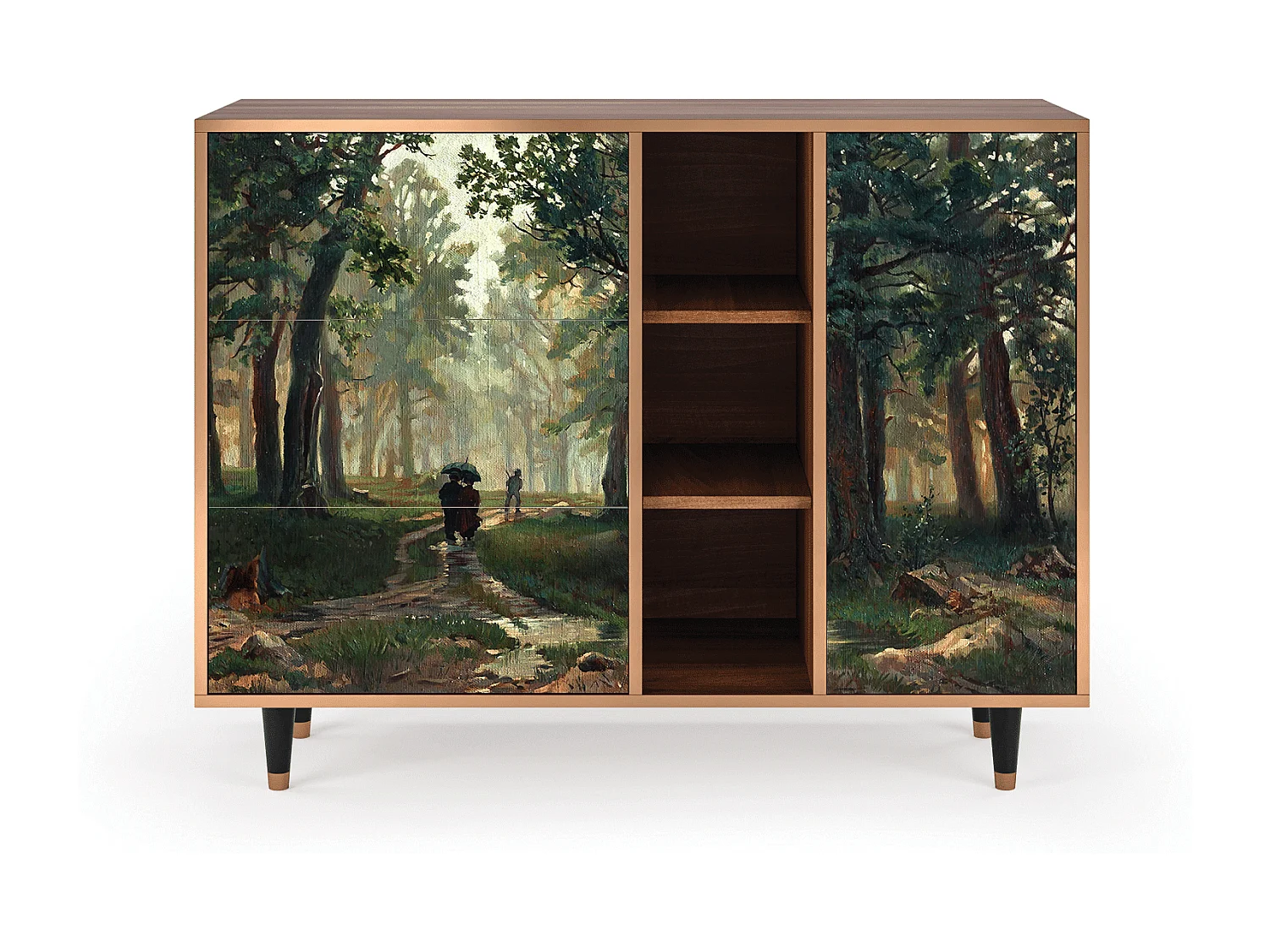 Aparador - 125x98x48 cm - BS2 -  Rain in the Oak Forest, Nogueira