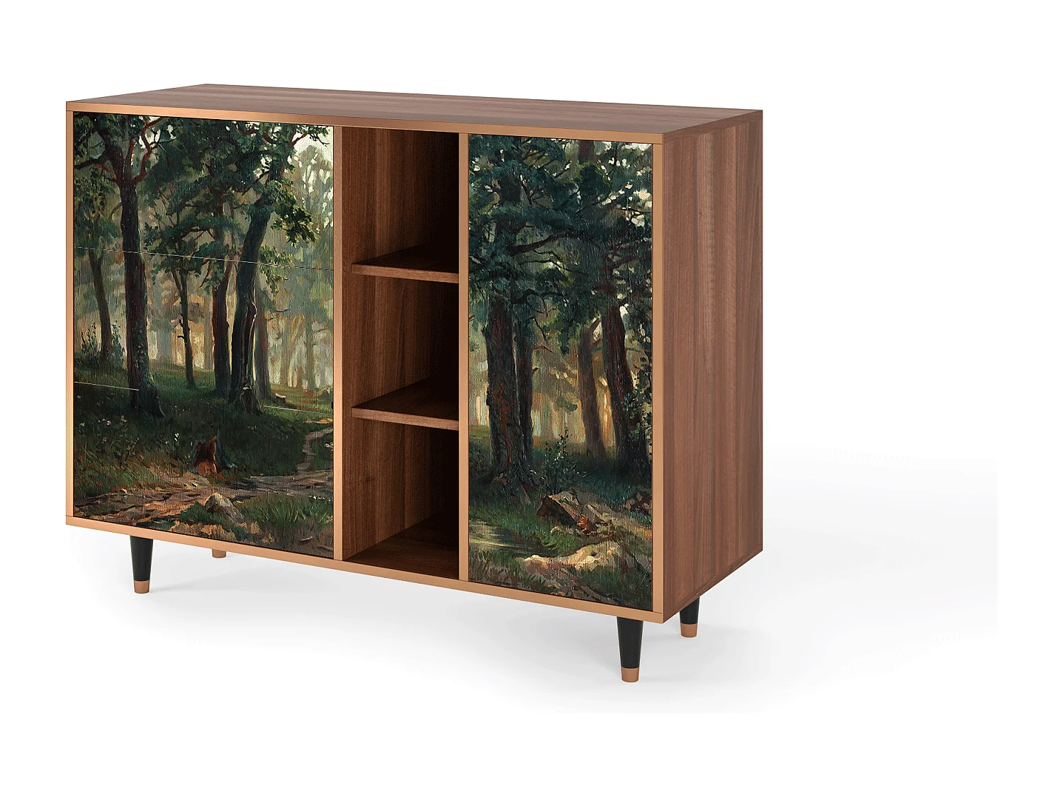 Aparador - 125x98x48 cm - BS2 -  Rain in the Oak Forest, Nogueira