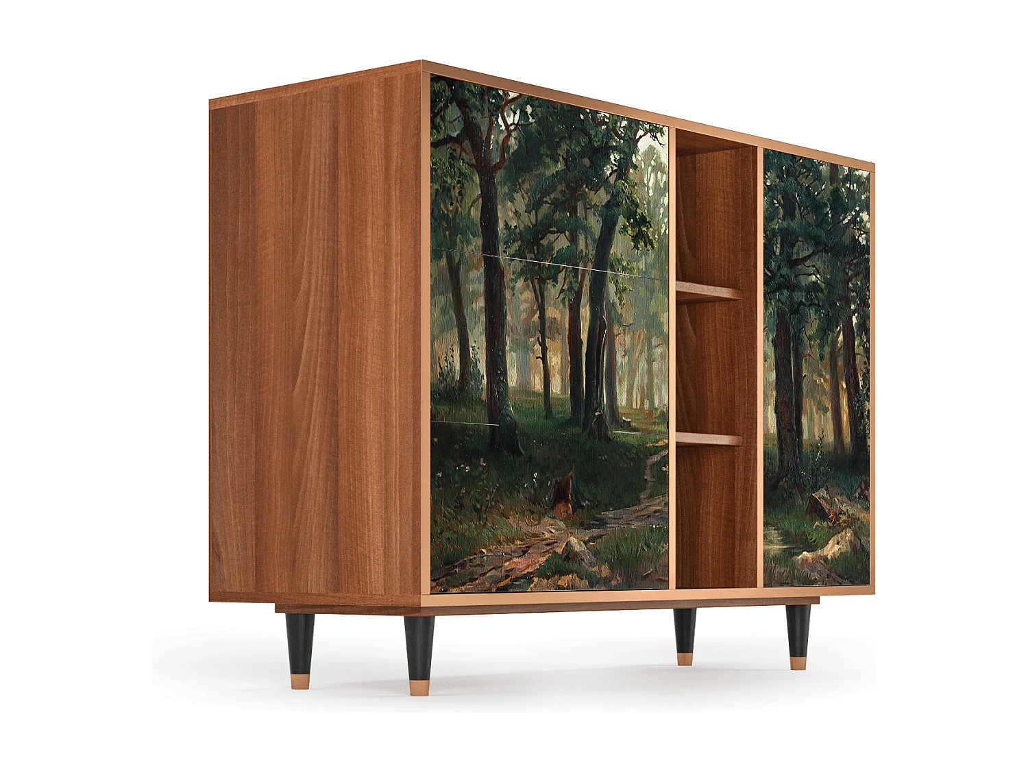 Aparador - 125x98x48 cm - BS2 -  Rain in the Oak Forest, Nogueira