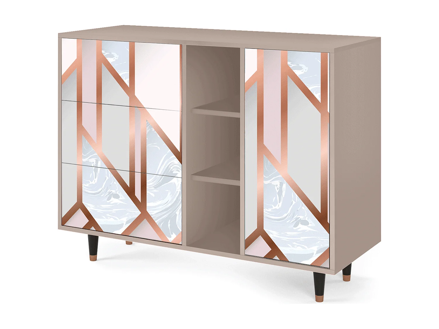 Credenza - 125x98x48 cm - BS2 - Champagne Story, Latte