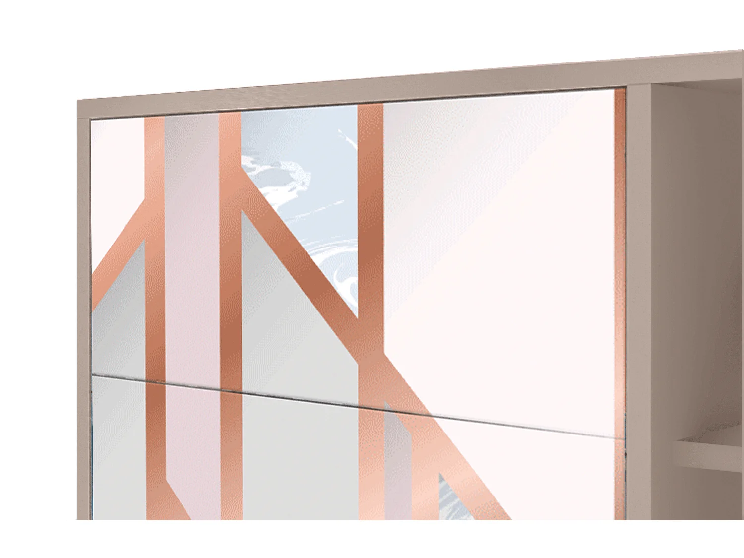 Credenza - 125x98x48 cm - BS2 - Champagne Story, Latte