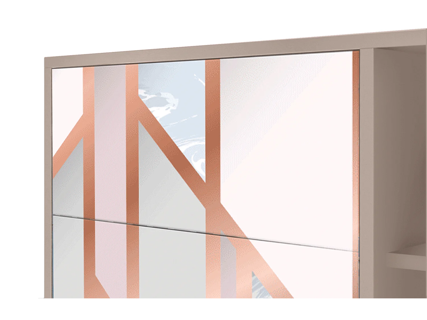 Kredens - 125x98x48 cm - BS2 - Champagne Story, Latte