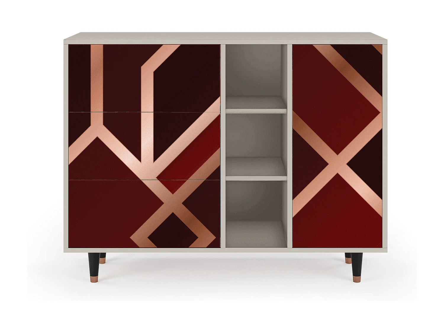 Buffet - 125x98x48 cm - BS2 - Velvet 1920's, Sable