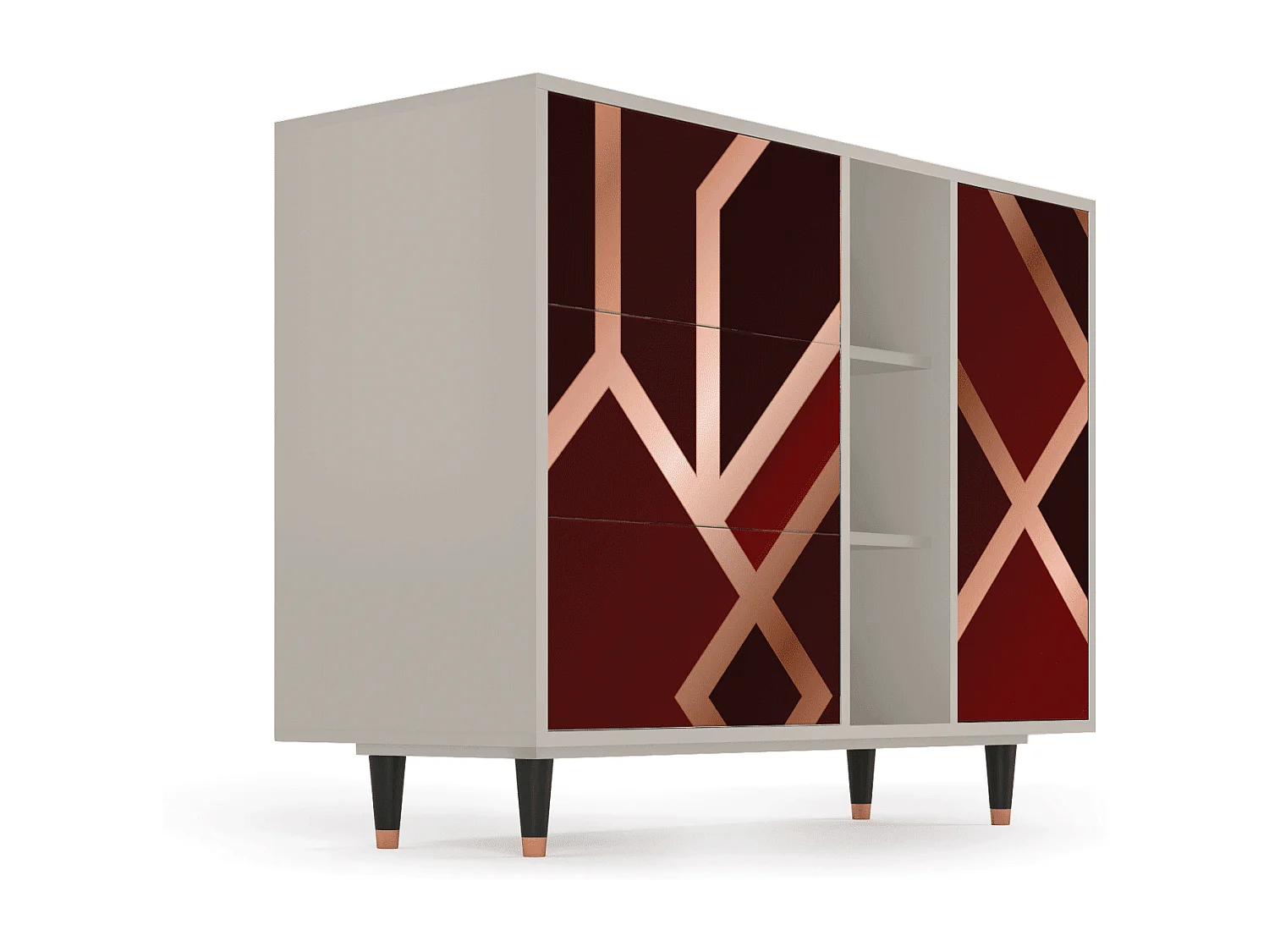 Buffet - 125x98x48 cm - BS2 - Velvet 1920's, Sable