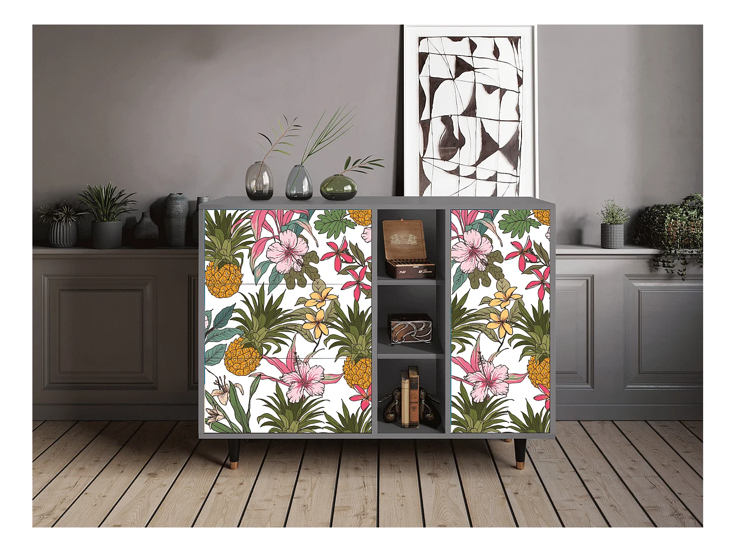Sideboard - 125x98x48 cm - BS2 - Estival Fruit, Grau