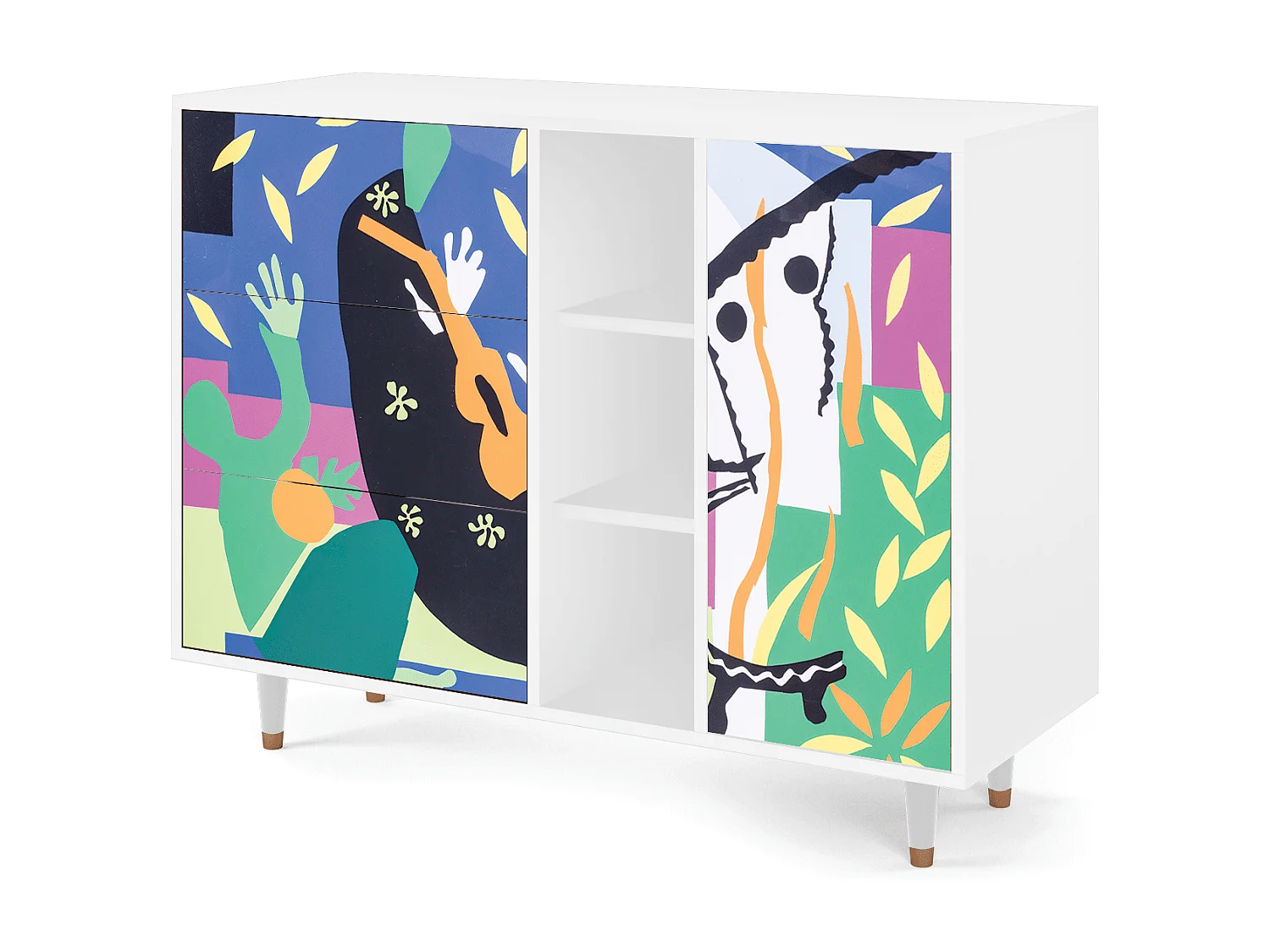 Buffet - 125x98x48 cm - BS2 - La Tristesse du Roi, Blanc