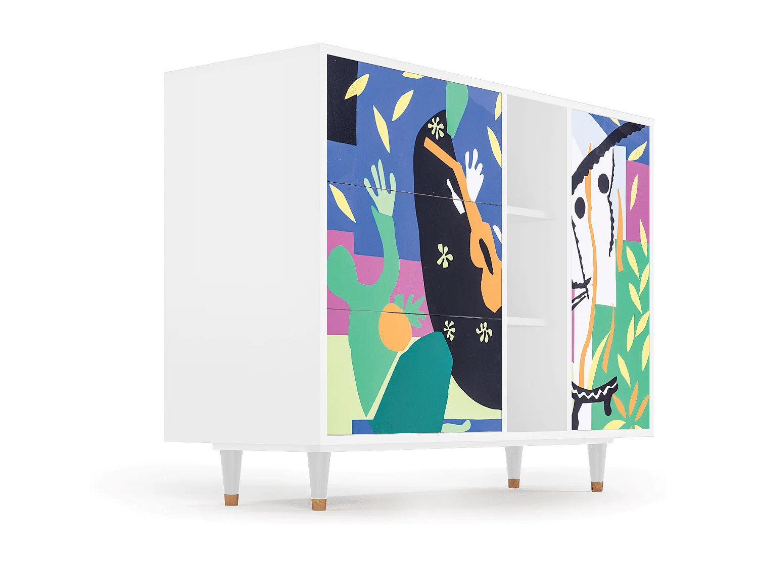 Buffet - 125x98x48 cm - BS2 - La Tristesse du Roi, Blanc