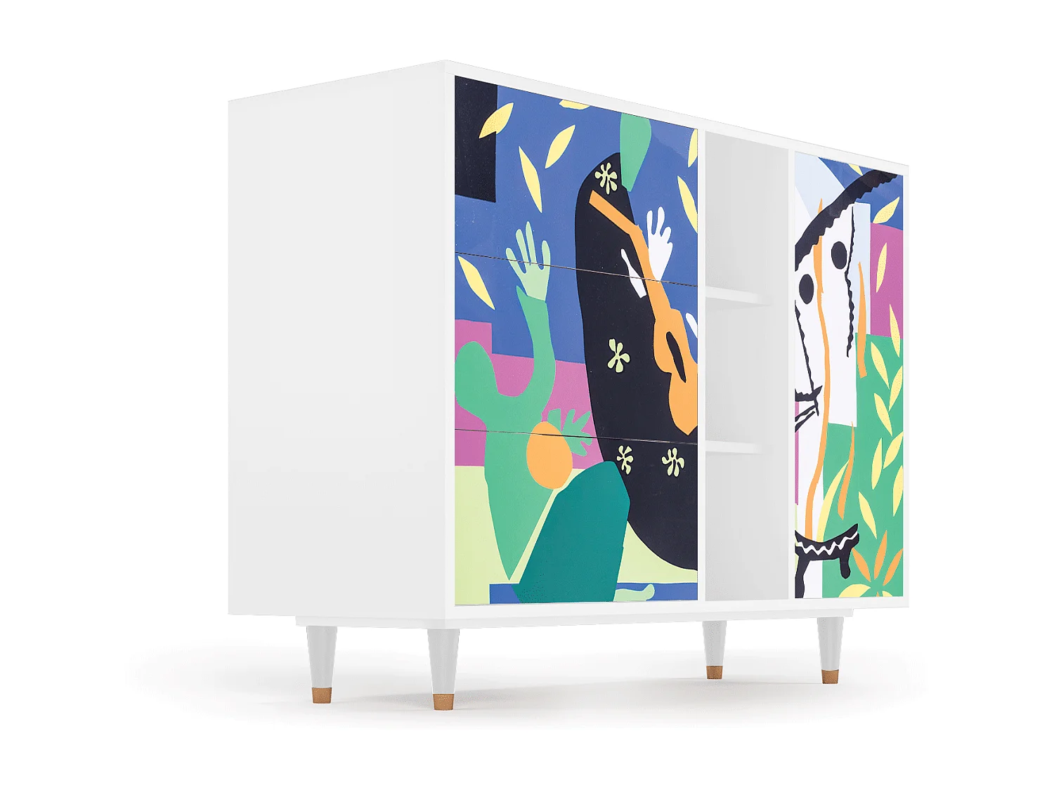 Buffet - 125x98x48 cm - BS2 - La Tristesse du Roi, Blanc