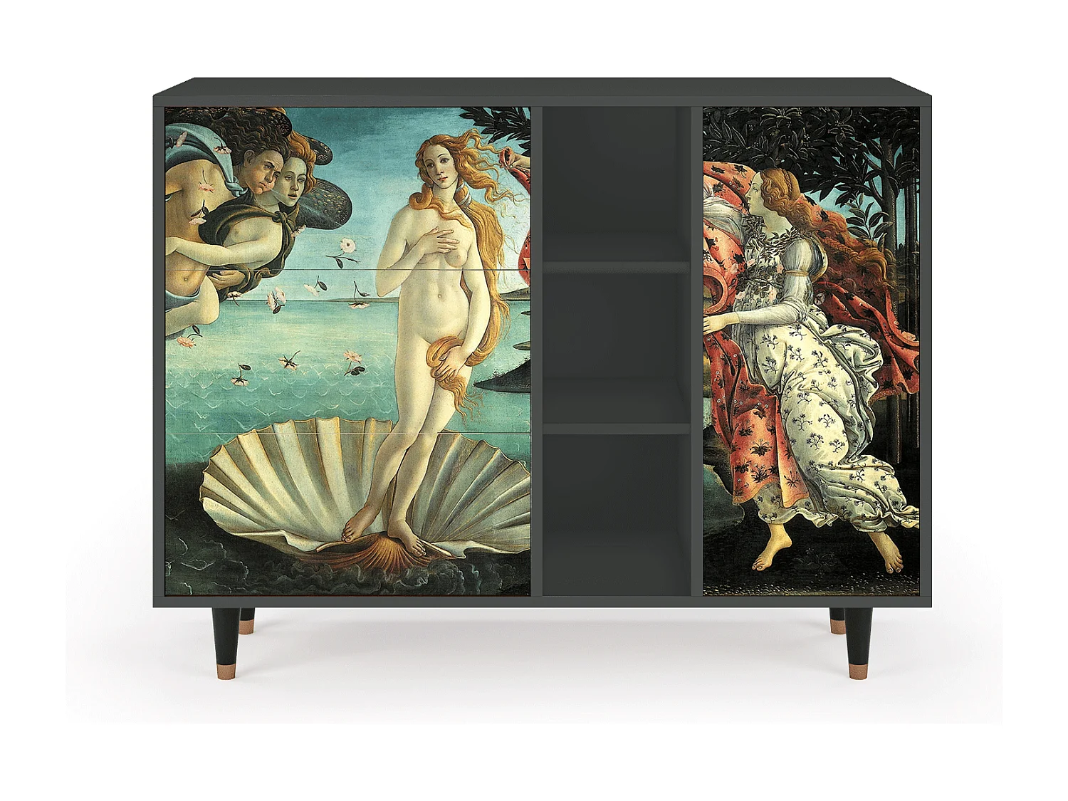 Buffet - 125x98x48 cm - BS2 - The Birth of Venus, Anthracite