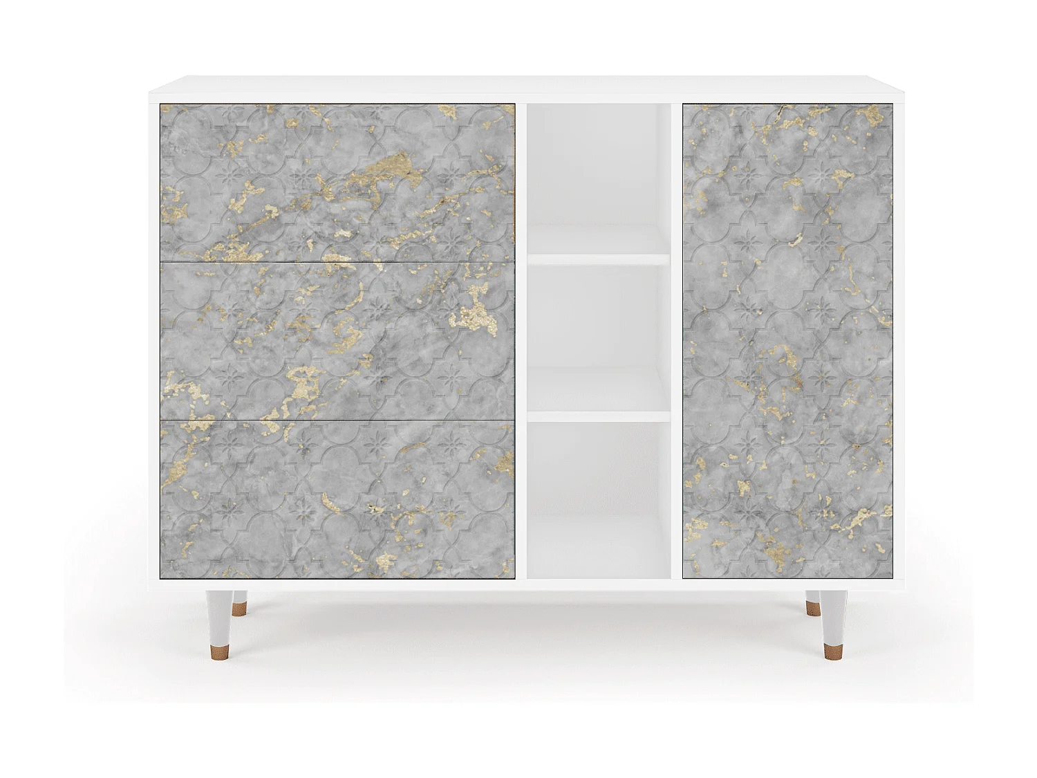 Buffet - 125x98x48 cm - BS2 - Mariana Trench, Blanc