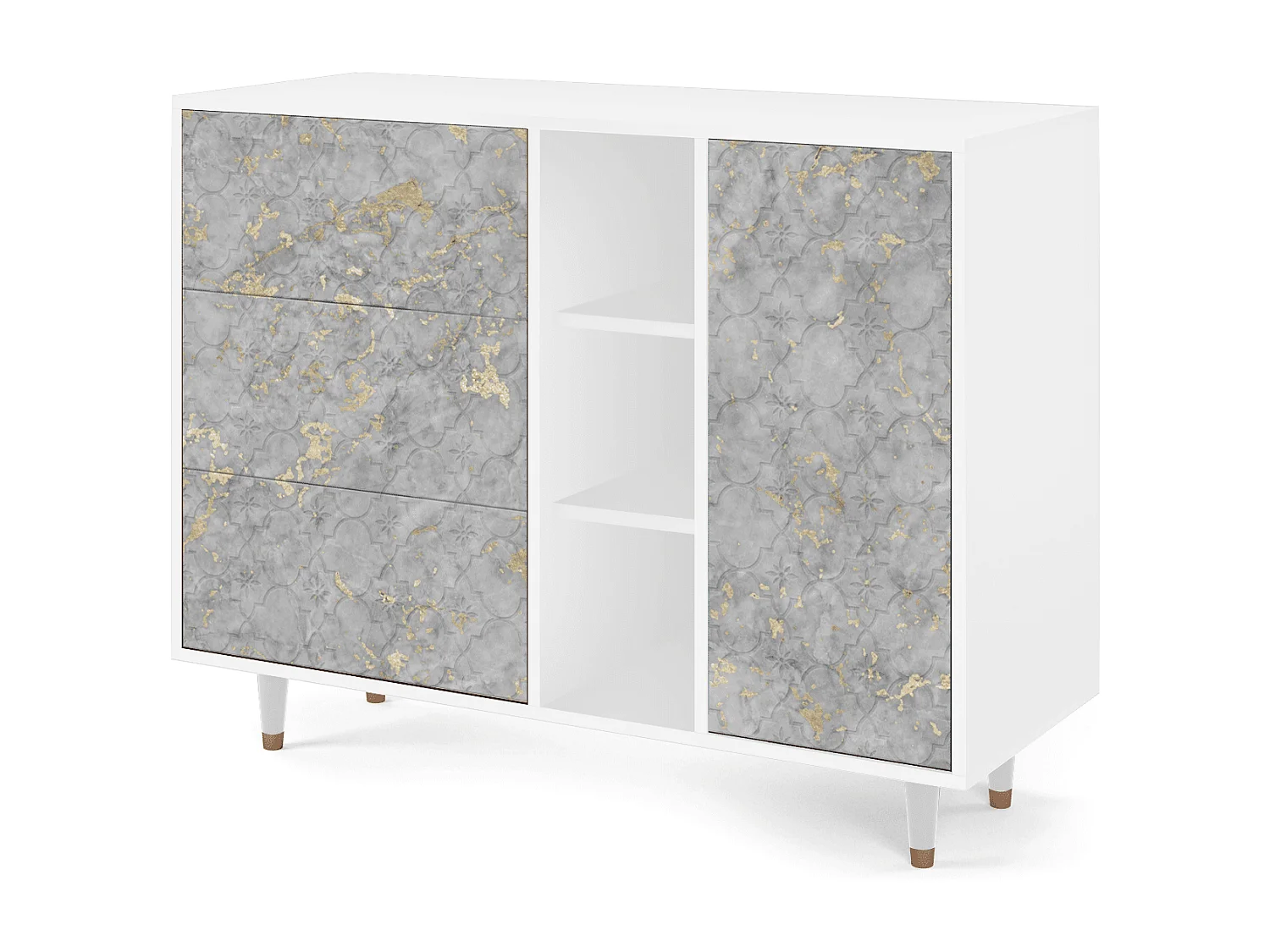 Credenza - 125x98x48 cm - BS2 - Mariana Trench, Bianco
