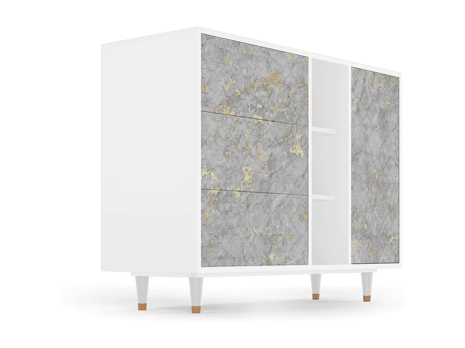 Credenza - 125x98x48 cm - BS2 - Mariana Trench, Bianco