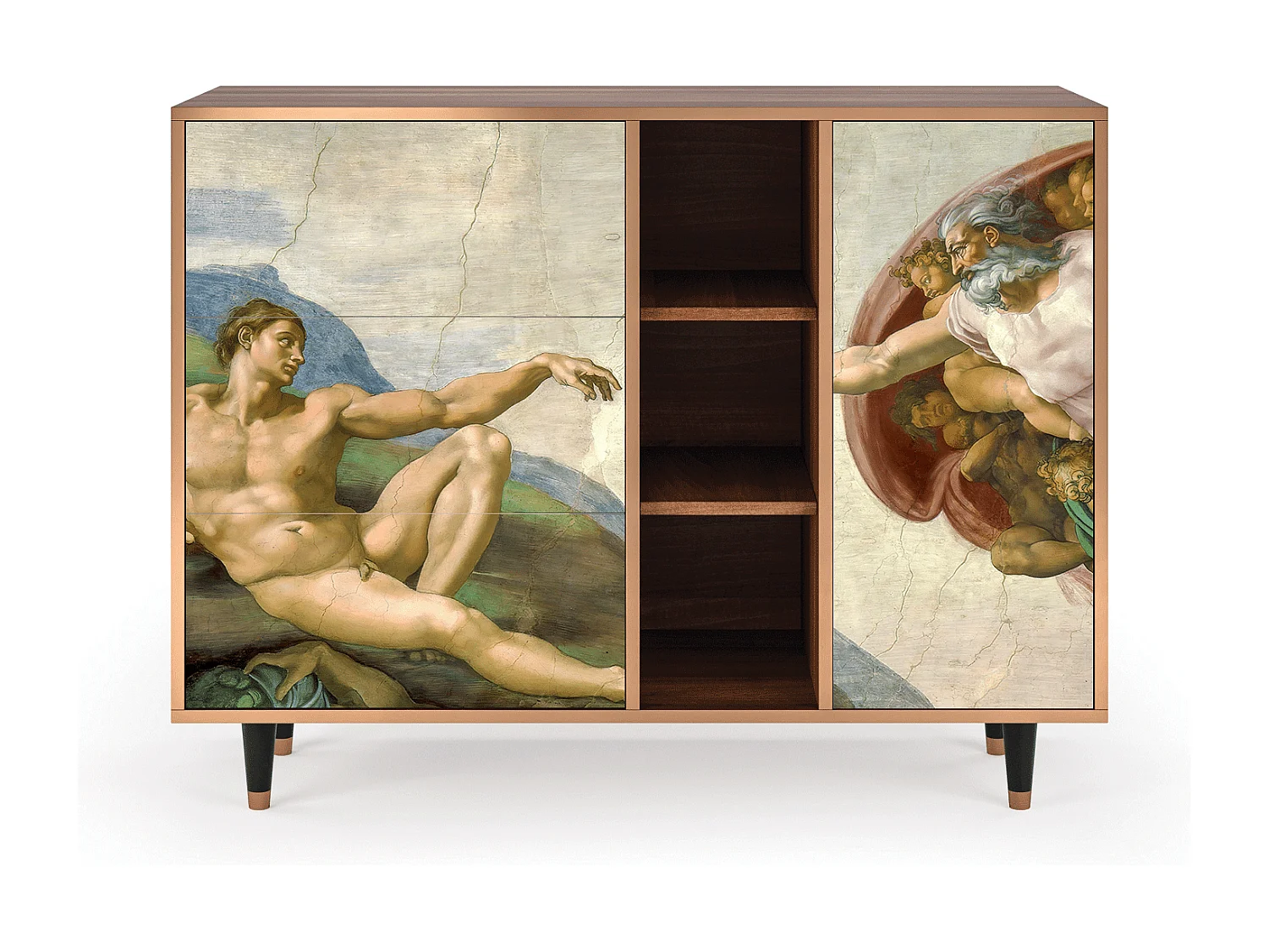 Kredens - 125x98x48 cm - BS2 - The Creation of Adam, Orzech