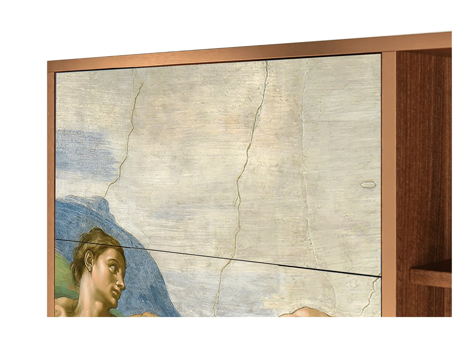 Kredens - 125x98x48 cm - BS2 - The Creation of Adam, Orzech