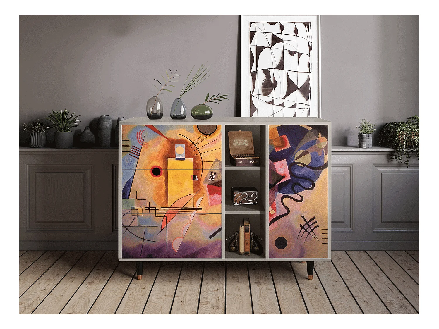 Aparador - 125x98x48 cm - BS2 - Modern Art, Areia