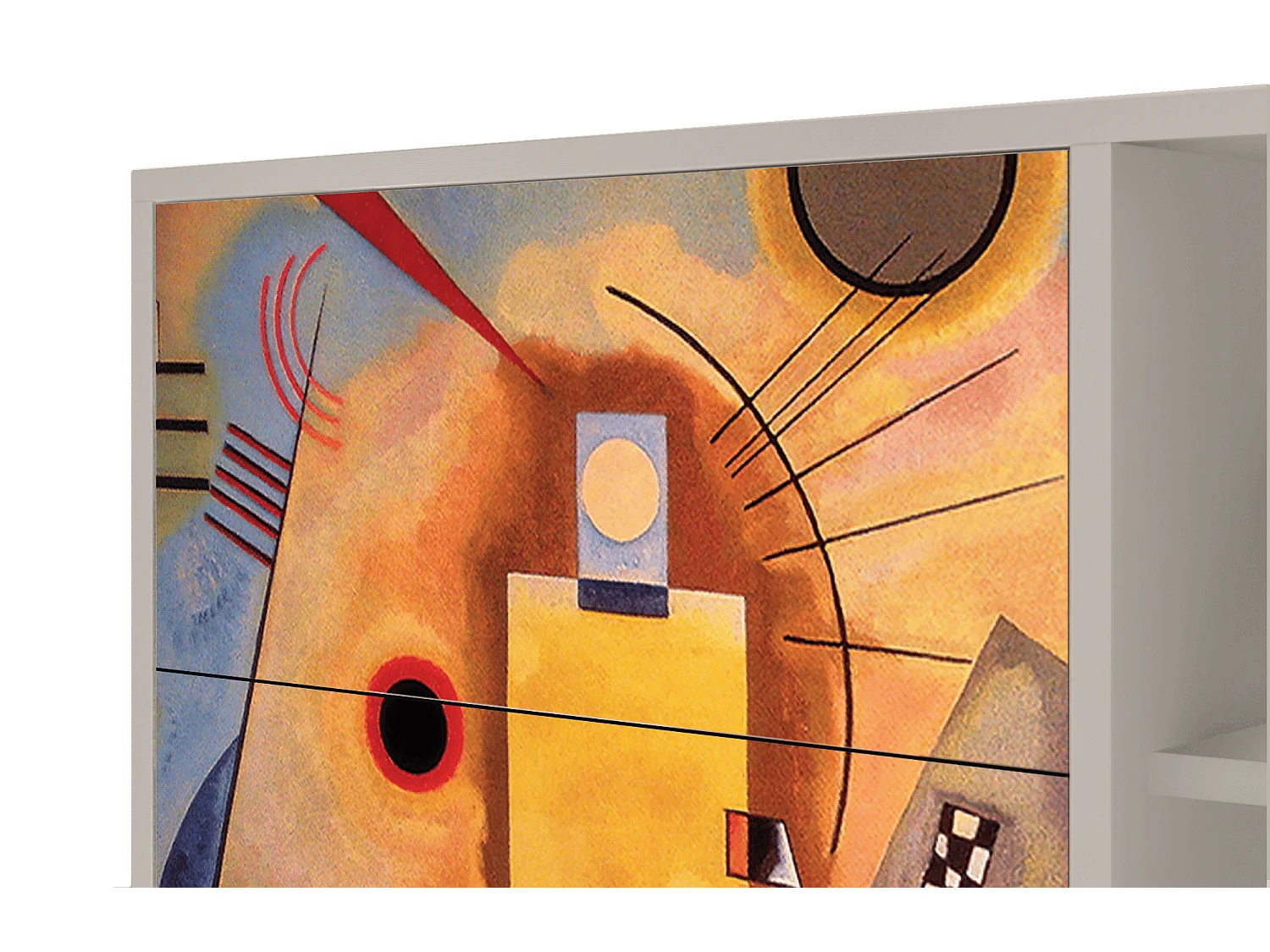 Kredens - 125x98x48 cm - BS2 - Modern Art, Piaskowy