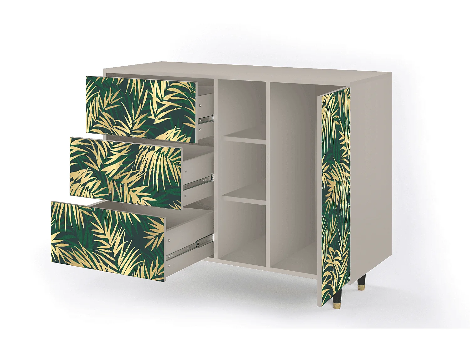 Buffet - 125x98x48 cm - BS2 - Sunny Palm Tree, Sable