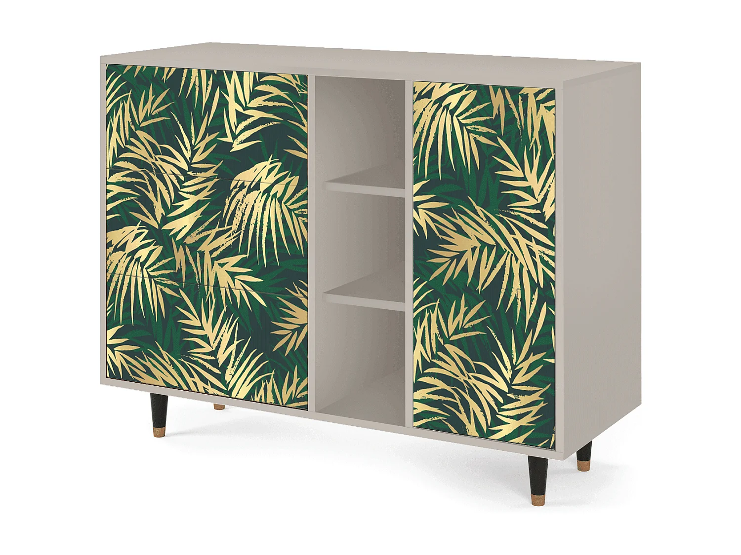 Kredens - 125x98x48 cm - BS2 - Sunny Palm Tree, Piaskowy