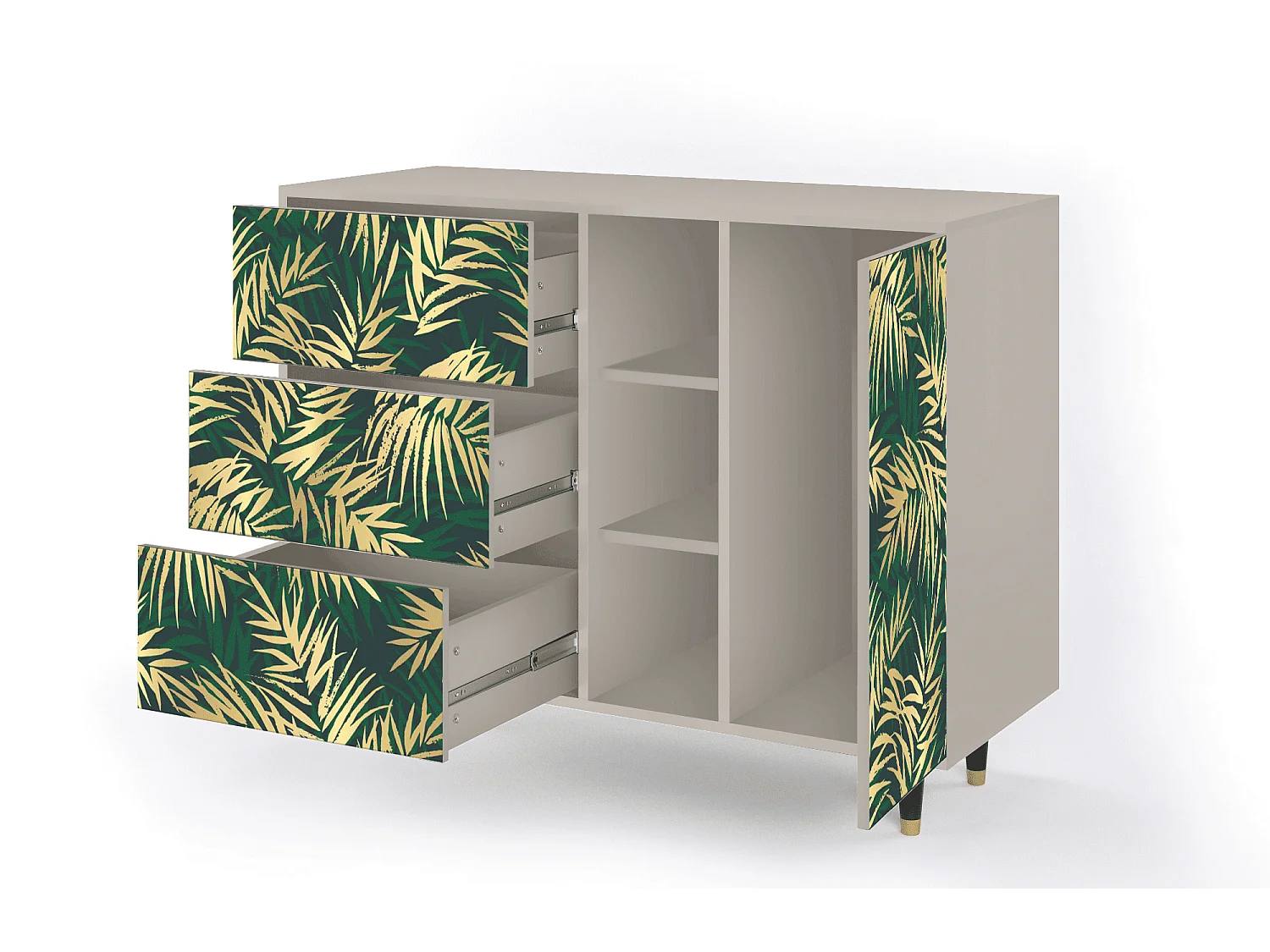 Buffet - 125x98x48 cm - BS2 - Sunny Palm Tree, Sable