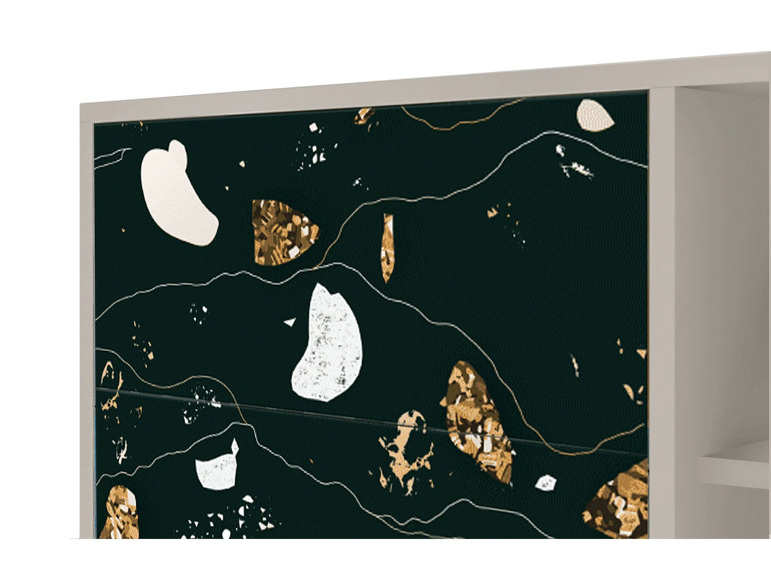 Kredens - 125x98x48 cm - BS2 - Space Rocks, Piaskowy