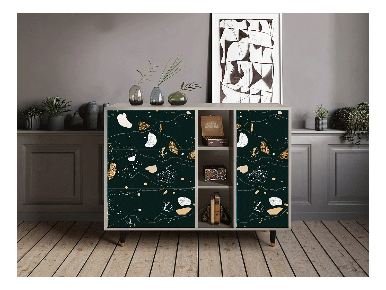 Buffet - 125x98x48 cm - BS2 - Space Rocks, Sable