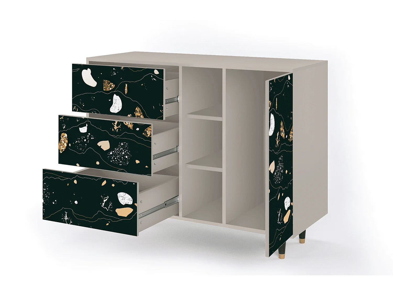 Buffet - 125x98x48 cm - BS2 - Space Rocks, Sable