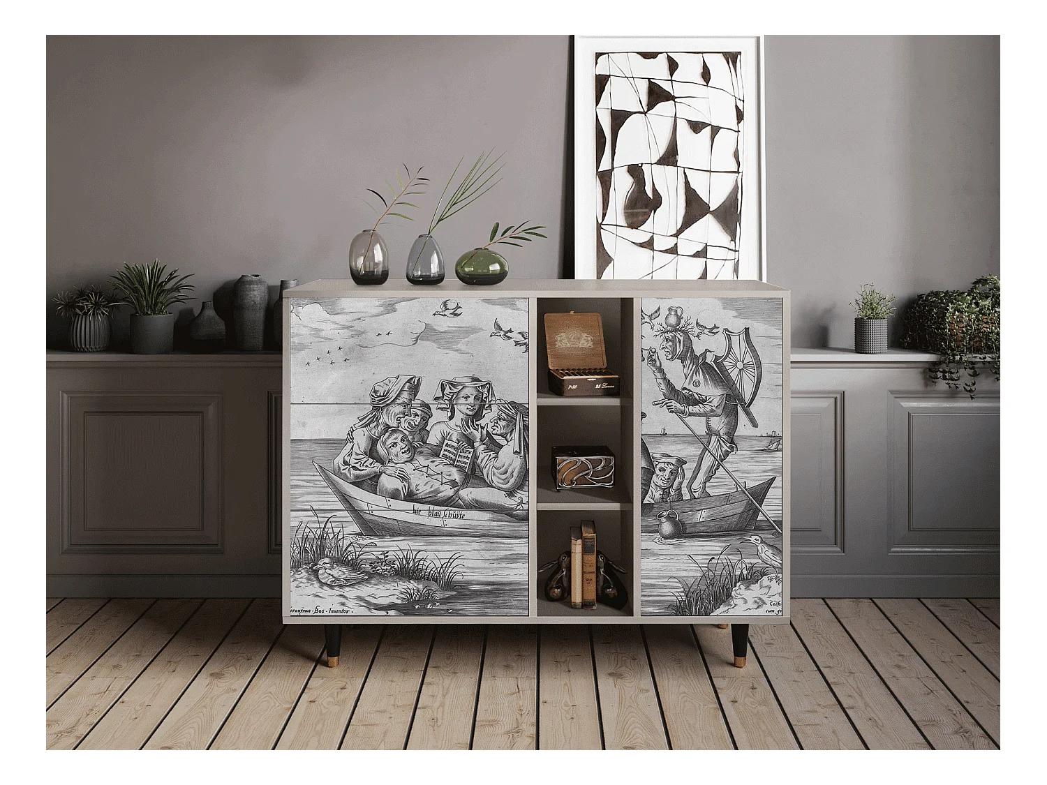 Dressoir - 125x98x48 cm - BS2 - Blau Schuyte, Zand