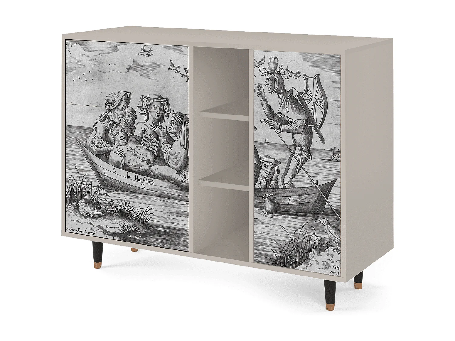 Buffet - 125x98x48 cm - BS2 - Blau Schuyte, Sable