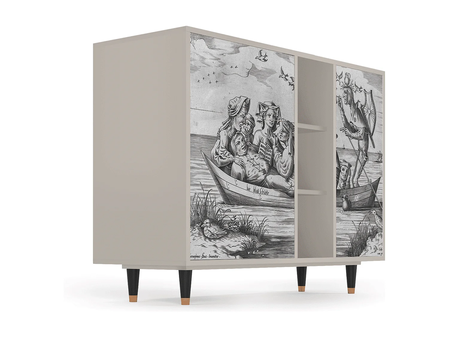 Buffet - 125x98x48 cm - BS2 - Blau Schuyte, Sable